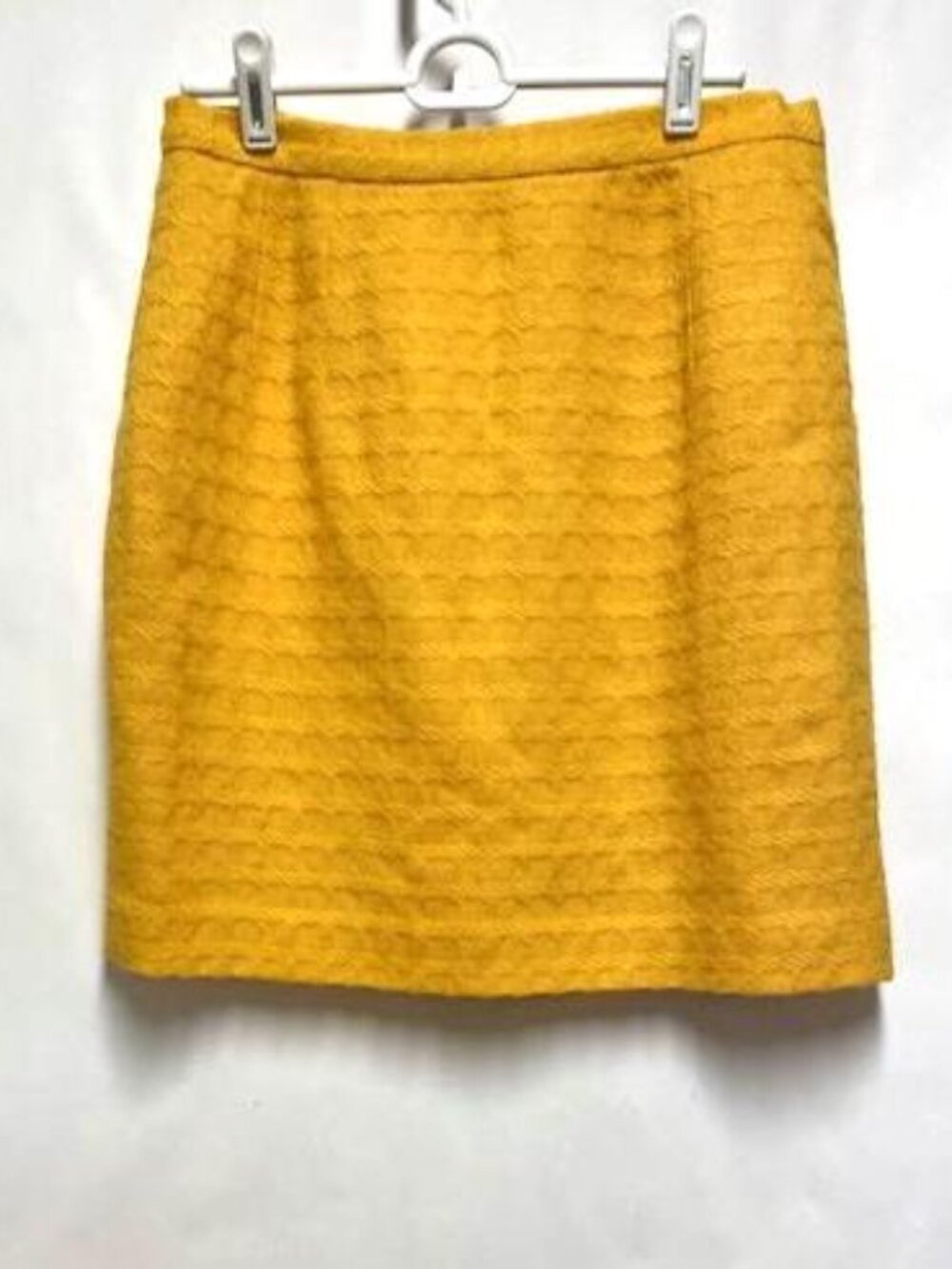 Vintage Ann Taylor Goldenrod Yellow Wool Skirt, Preppy Size 12P, NWT